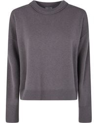 Mrz - Cropped Oversized Round Neck Sweater - Lyst
