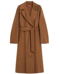 Max Mara - Wrap Coat With Belt - Lyst