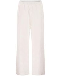MC2 Saint Barth - Wide-Leg Broderie Anglaise Cotton Trousers - Lyst