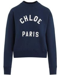 Chloé - Logo Cotton Sweatshirt - Lyst