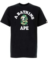 A Bathing Ape - Abc Camo College Tee M - Lyst