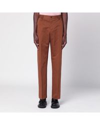 PT Torino - Cotton And Linen Trousers - Lyst