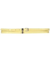 McQueen - Double Belt With Skull And Pavè - Lyst