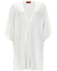 Missoni - Textured V Neck Mini Dress - Lyst