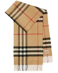 Burberry - Check Cashmere Scarf - Lyst