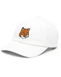 Maison Kitsuné - Fox Head Cotton Baseball Cap - Lyst