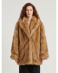 Frankie Shop - Belle Faux Fur Coat - Lyst