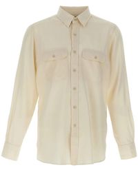 Tom Ford - Twill Shirt With Military Fit - Lyst