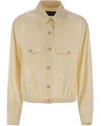 Fabiana Filippi - Bomber Jacket With Front Pockets And Diamond Thread - Lyst