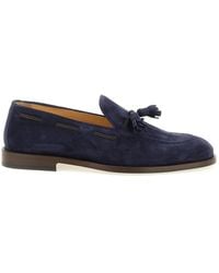 Brunello Cucinelli - Calfskin Slip-On Loafers - Lyst