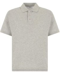 Saint Laurent - Cotton Polo With Short Sleeves - Lyst