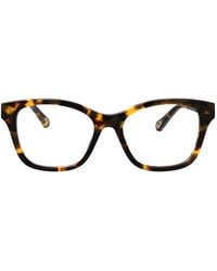 Chloé - Havana-Havana-Transparent Recycled Acetate Glasses - Lyst