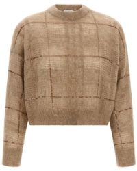 Brunello Cucinelli - Sequin Check Sweater - Lyst