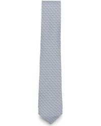 Ferragamo - Logo & Lettering Silk Tie - Lyst