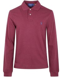 Polo Ralph Lauren - Long Sleeve Knit Polo Shirt - Lyst