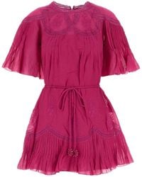 FARM Rio - Fuchsia Cotton Mini Dress - Lyst