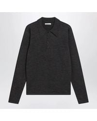 Lemaire - Longsleeve Wool Polo Shirt - Lyst