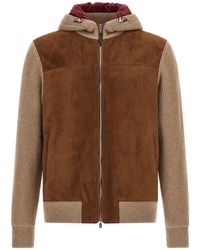 Brunello Cucinelli - Suede And Cashmere Bomber Jacket - Lyst