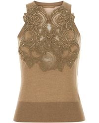 Ermanno Scervino - Top Con Pizzo - Lyst