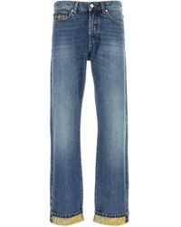 Versace - Pant Denim Stone Wash Denim Fabric + Barocco - Lyst
