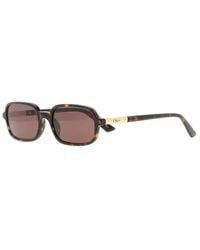 Chloé - Havana Rectangular Sunglasses - Lyst