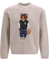 Maison Kitsuné - Maison Kitsuné Dressed Fox Wool-Blend Sweater - Lyst
