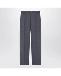 Versace - Anthracite Wool Jogger Trousers - Lyst