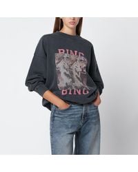 Anine Bing - Washed Miles Tiger Bing Cotton Sweatshirt - Lyst
