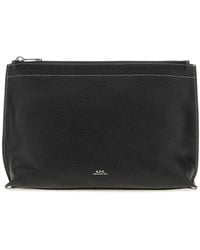 A.P.C. - A. P.C. Clou Pouch Leather Handbag, 28Cm Mini Crossbody - Lyst