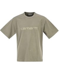 Carhartt - Organic Cotton T-Shirt With Spray Effect Logo - Lyst