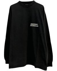 Balenciaga - Faded Washhed L/S Large T-Shirt - Lyst
