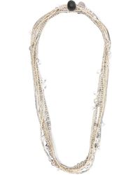 Maria Calderara - Sylver-Clear Crystal Necklace - Lyst