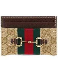 Gucci - Gg Fabric Card Holder - Lyst