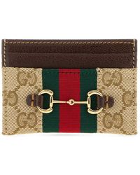Gucci - Gg Fabric Card Holder - Lyst