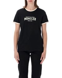 Moncler - Flock Logo Jersey T-Shirt - Lyst