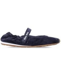 Miu Miu - Plume Suede Ballerinas - Lyst