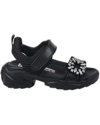 Roger Vivier - Calfskin Polyester Textile Flats - Lyst