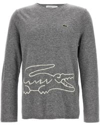 Comme des Garçons - Intarsia Wool Sweater With Crocodile Design - Lyst