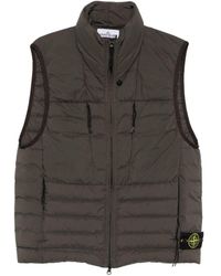 Stone Island - Quilted Badge Logo Vest - Lyst