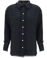 Balmain - Tweed Shirt - Lyst