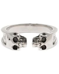 McQueen - Tone Skull Detail Ring - Lyst