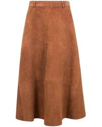 Semicouture - Suede Pockets Skirt - Lyst
