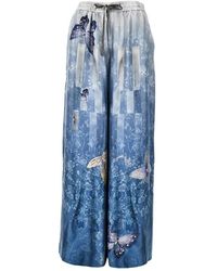 Pierre Louis Mascia - Printed Silk Trousers - Lyst