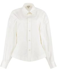 Bottega Veneta - Long Sleeve Cotton Shirt - Lyst