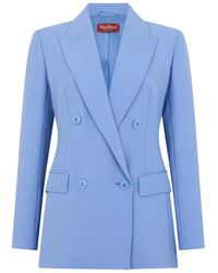 Max Mara - Wool Double-Breasted Blazer - Lyst