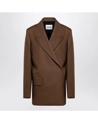 Jil Sander - Wool Double-Breasted Jacket - Lyst