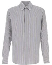 Bottega Veneta - Embroidered Cotton Blend Shirt - Lyst