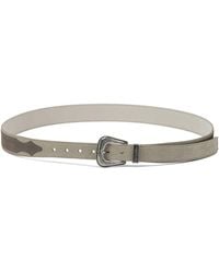 Brunello Cucinelli - Leather Western Belt Belts Beige - Lyst