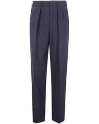 Tom Ford - Wool Cashmere Silk Reps Double Pleat Pants - Lyst