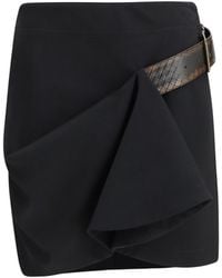 Bottega Veneta - Grain De Poudre Wool Skirt - Lyst